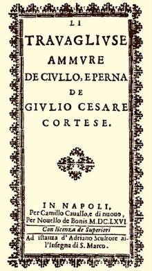 Frontespizio dellediz. 1666 de Li Travagliuse ammure de Ciullo e Perna del Cortese